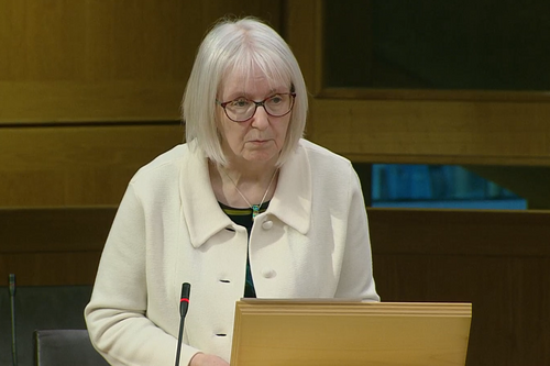 Beatrice Wishart MSP in the Holyrood debating chamber