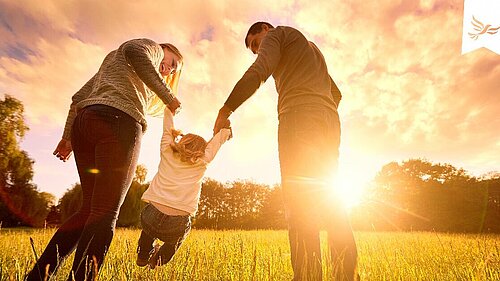 Parents with a child 